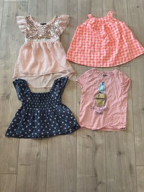 Girls Size 7 Summer Top Bundle – 4 Tops